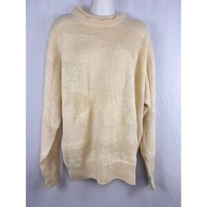 Vintage 1980s Mighty-Mac "Save the Wildlife" Ramie Cotton Sweater – Ivory (L)